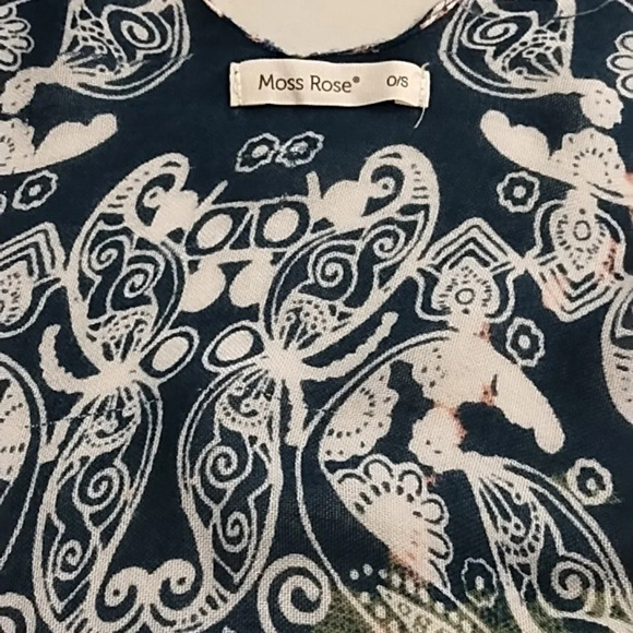 Moss Rose OS Super Soft Long Kaftan Kimona Open Cardigan Greens Pink Cream White - Picture 5 of 8